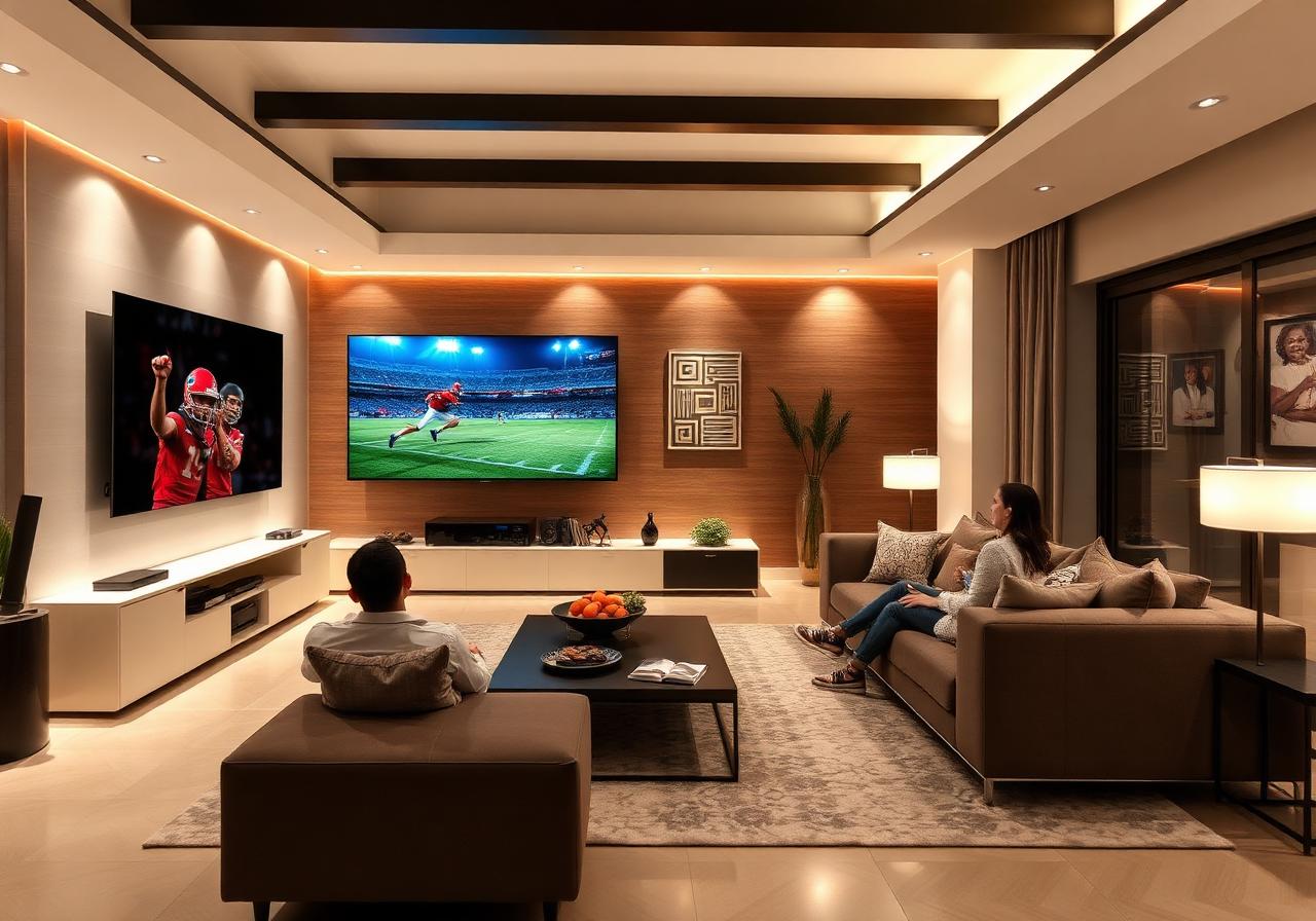 Living room with DSTV Extra View setup