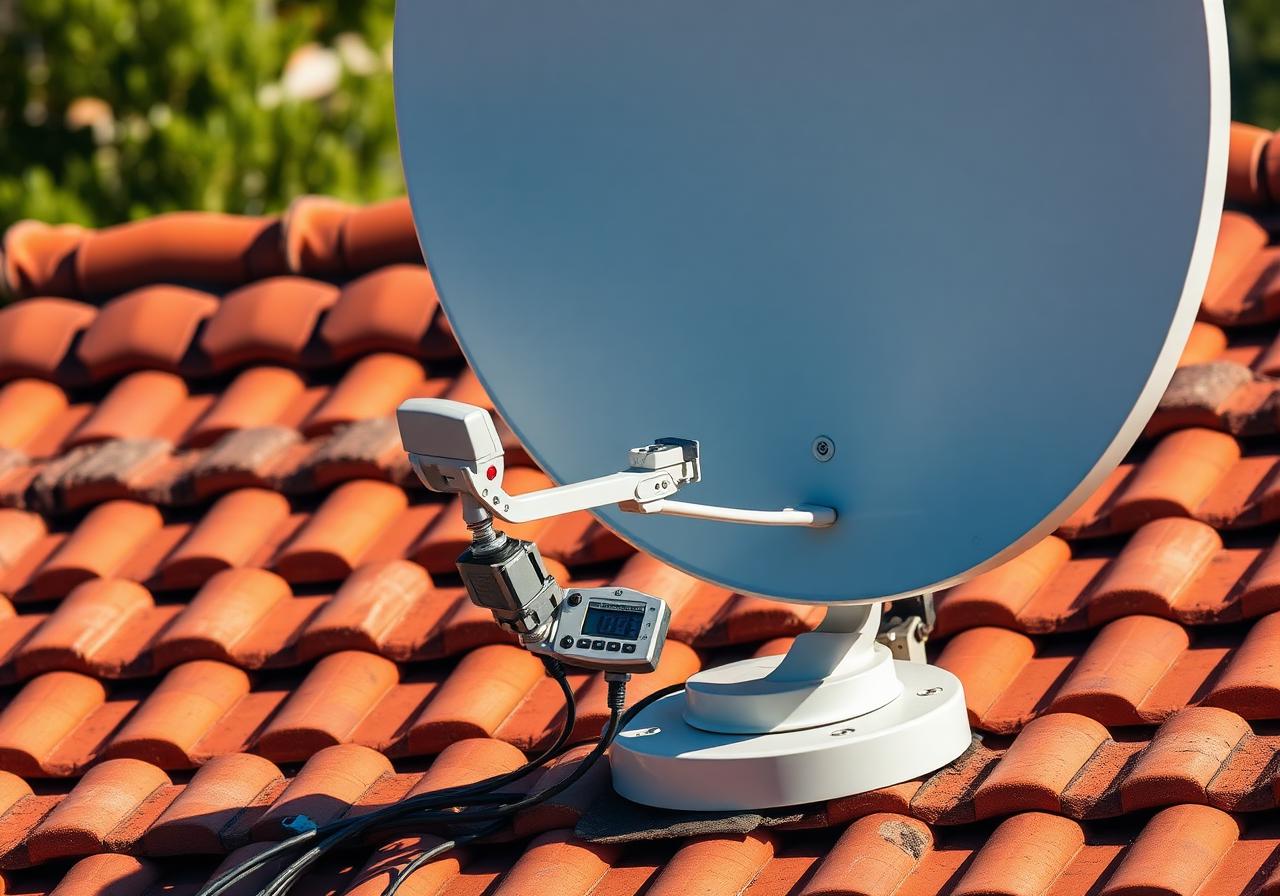 DSTV dish alignment with signal meter